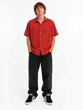 Vintage Original Droors Clothing (DC Shoes) - Plaid Short Sleeve Button Down XL